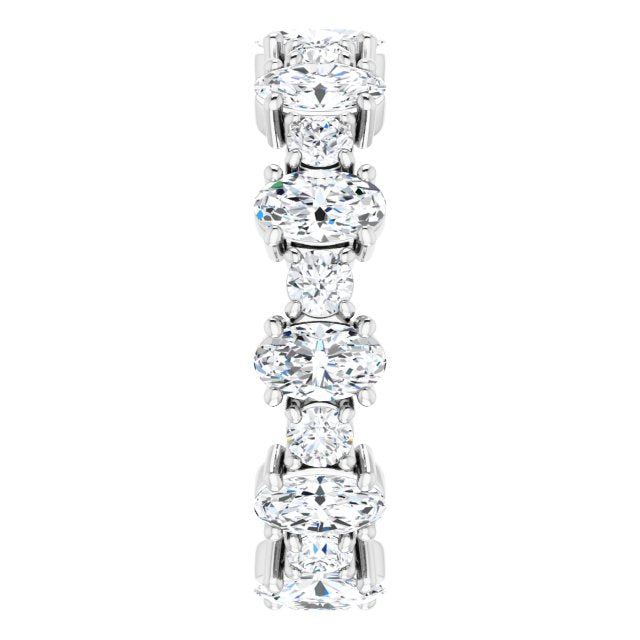 2.97 ct. Oval & Round Diamond Eternity Band-VIRABYANI